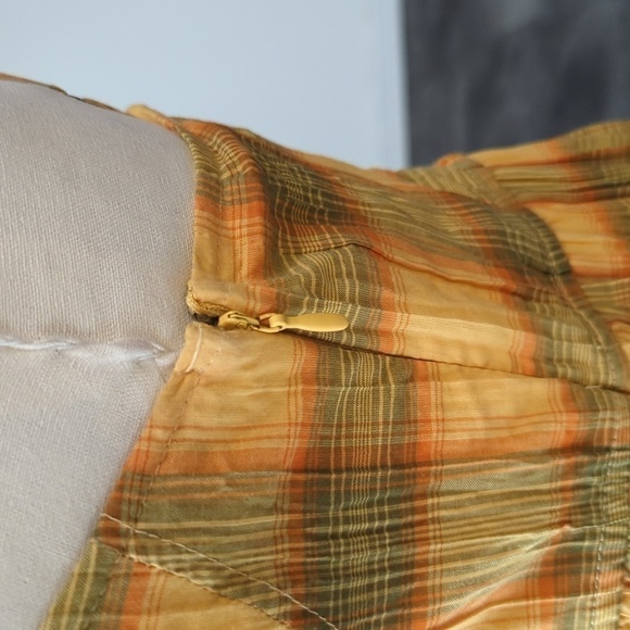 Urban Outfitters Plaid Sweetheart Neck Romper Yellow S punk summer beach boho - Picture 8 of 11